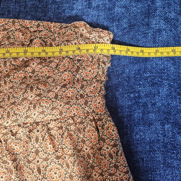 NEW Banana Republic Silk Tube Top 12 Large Orange Brown - Picture 3 of 7